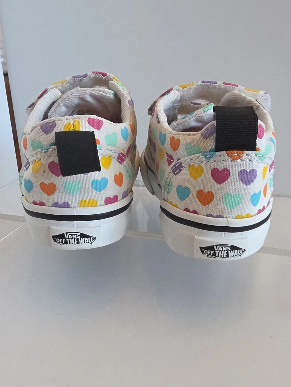 Vans Doheny V Multicolor Hearts Sneakers Size 6 Toddler